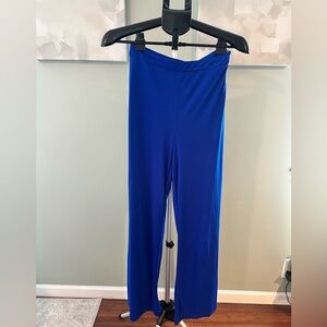 FOREVER 21 BLUE HIGH WAISTED PANTS WITH ZIP CLOSURE